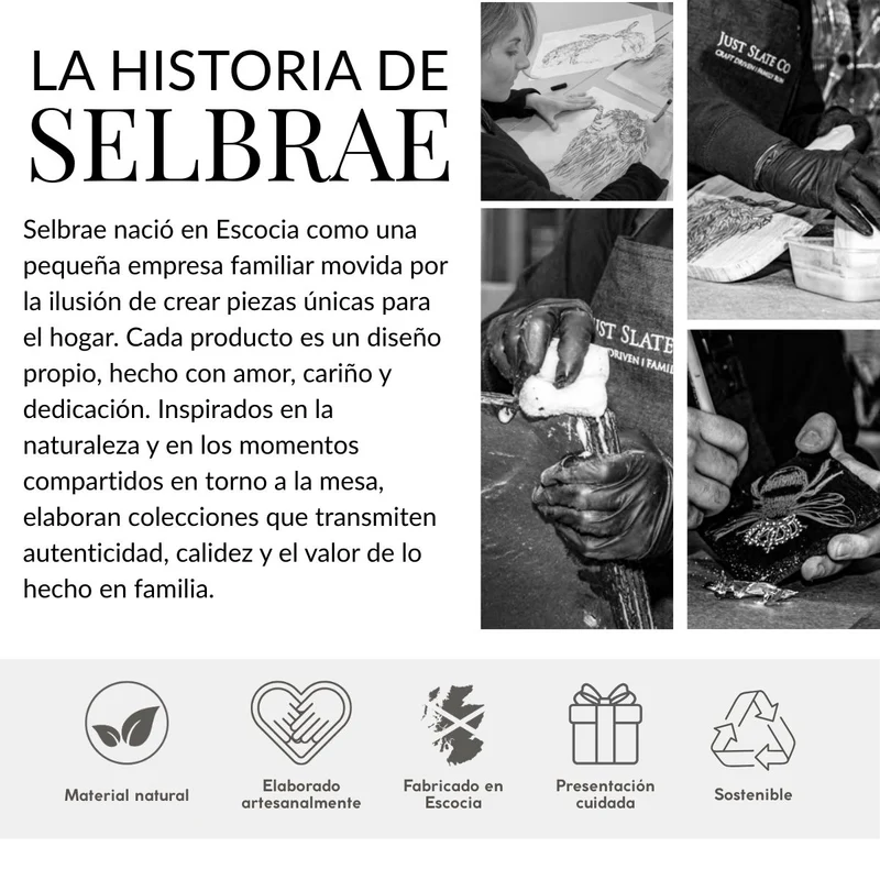 Tabla rectangular para servir y cortar de madera de roble Selbrae