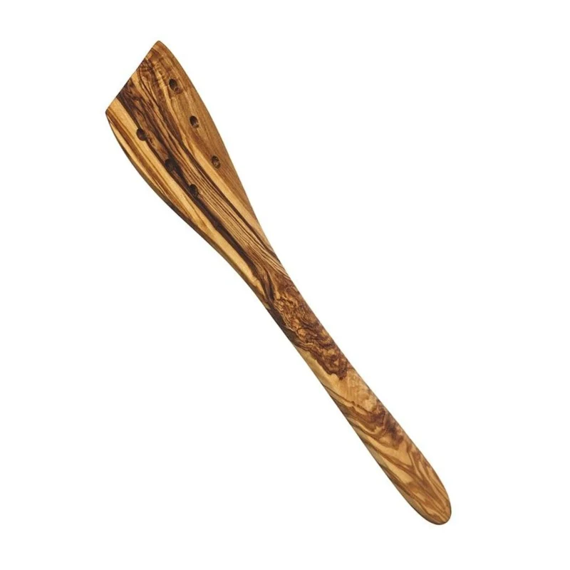 Espátula perforada de madera de olivo Selbrae