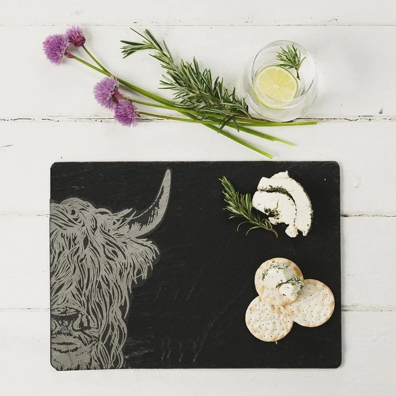 Tabla para quesos y aperitivos de pizarra Selbrae