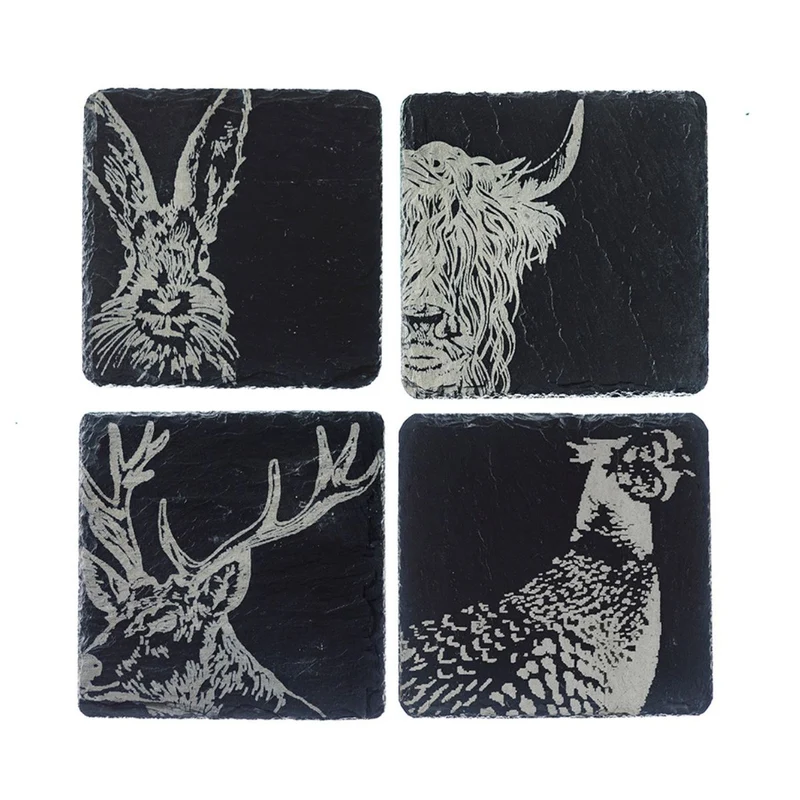 Posavasos individuales de pizarra Selbrae