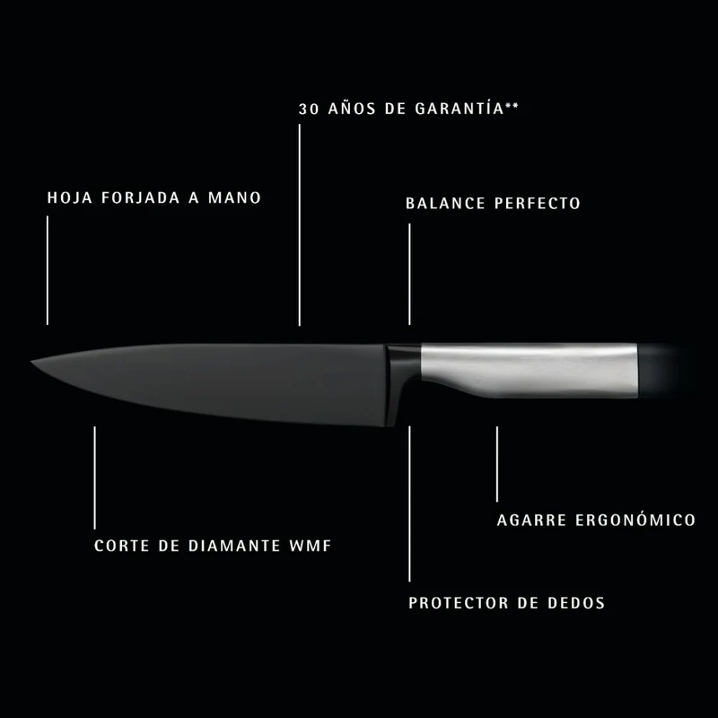 Set de 3 cuchillos de cocina Ultimate Black WMF