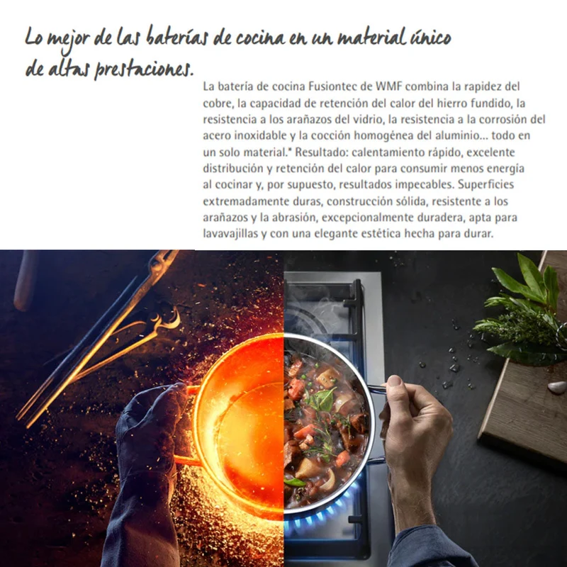 Batería de cocina de hierro 4 piezas FusionTec Function Pro Black de WMF