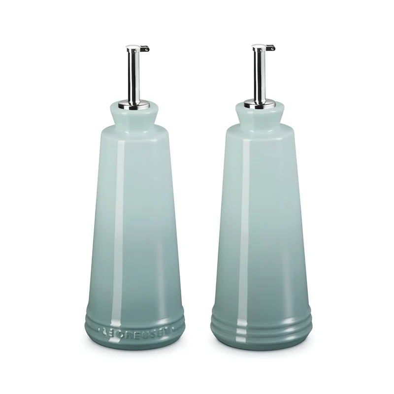 Set aceitera y vinagrera cerámica Sea Salt Le Creuset