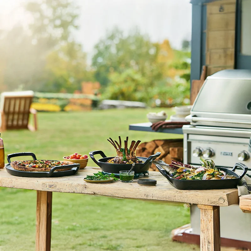 Sartén skillet hierro fundido BBQ Outdoor Le Creuset