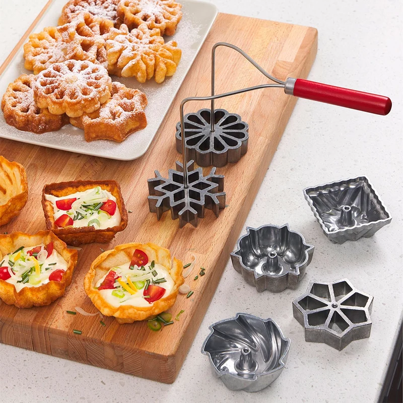 Set para flores fritas, buñuelos y tartaletas escandinavas Nordic Ware
