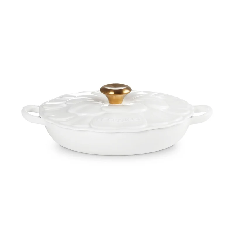 Cocotte baja tipo cacerola de hierro Pétalo Le Creuset