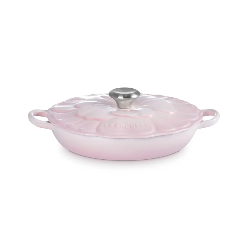Cocotte baja tipo cacerola de hierro Pétalo Le Creuset