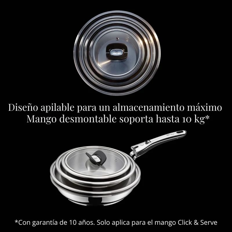 Set de 2 sartenes antiadherentes Permadur Click & Serve WMF
