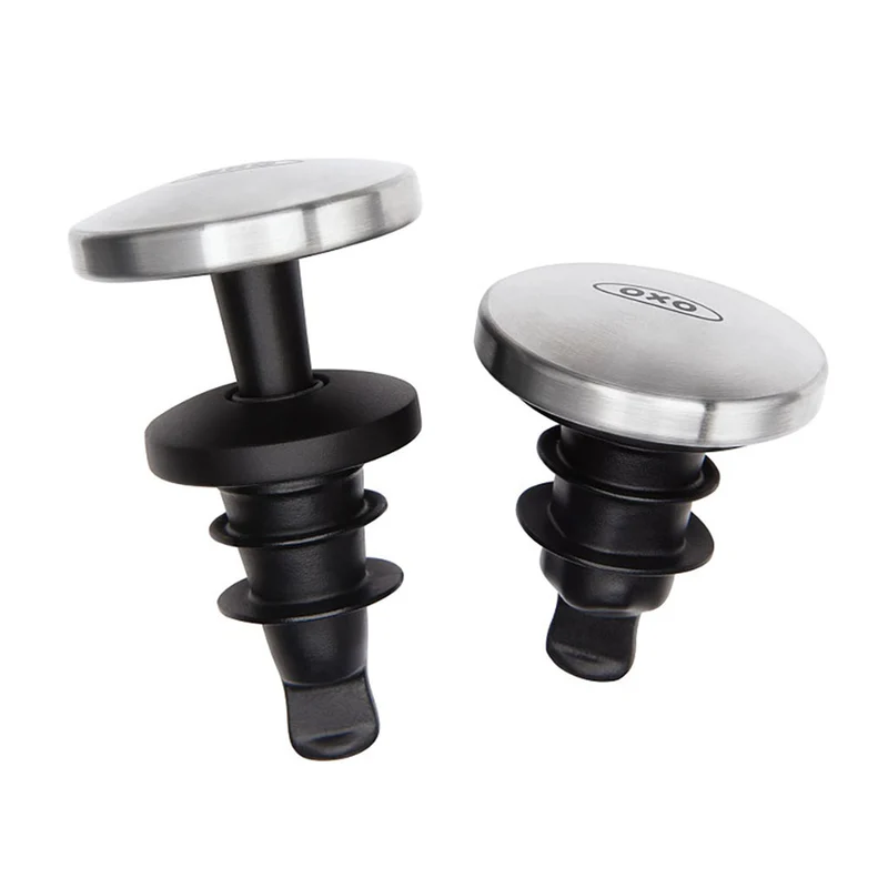 Set de 2 tapones herméticos para vino OXO