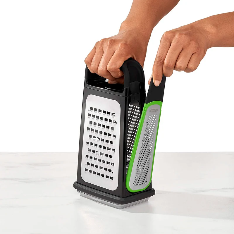 Rallador de 3 caras y zester extraíble OXO