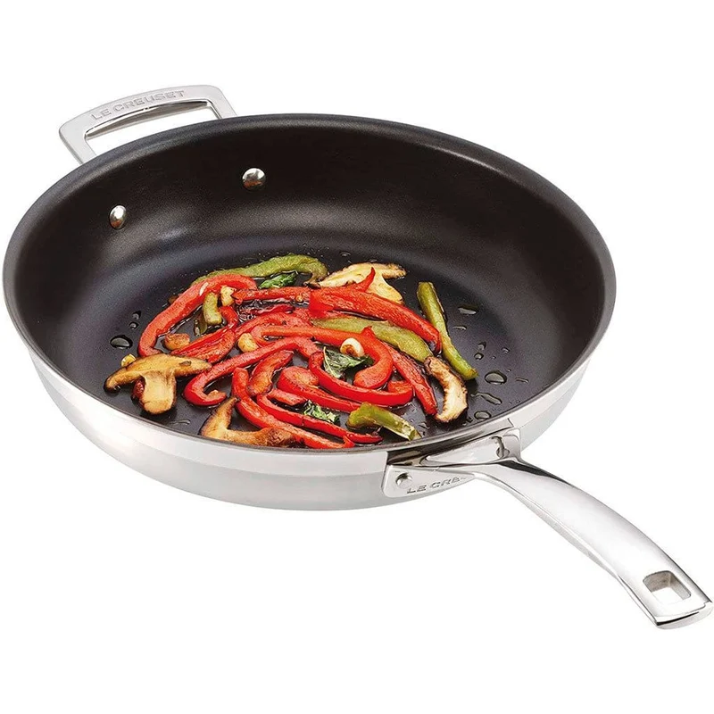 Sartén antiadherente Tri-Capa con exterior inox Premium PRO Le Creuset