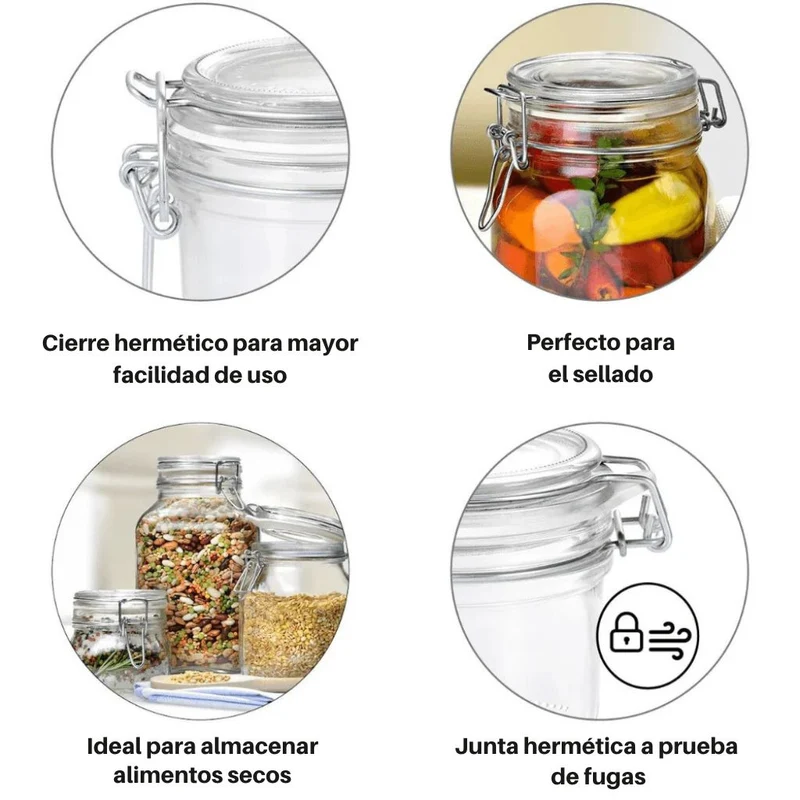 Tarro hermético de 500 a 2000 ml Fido Bormioli Rocco
