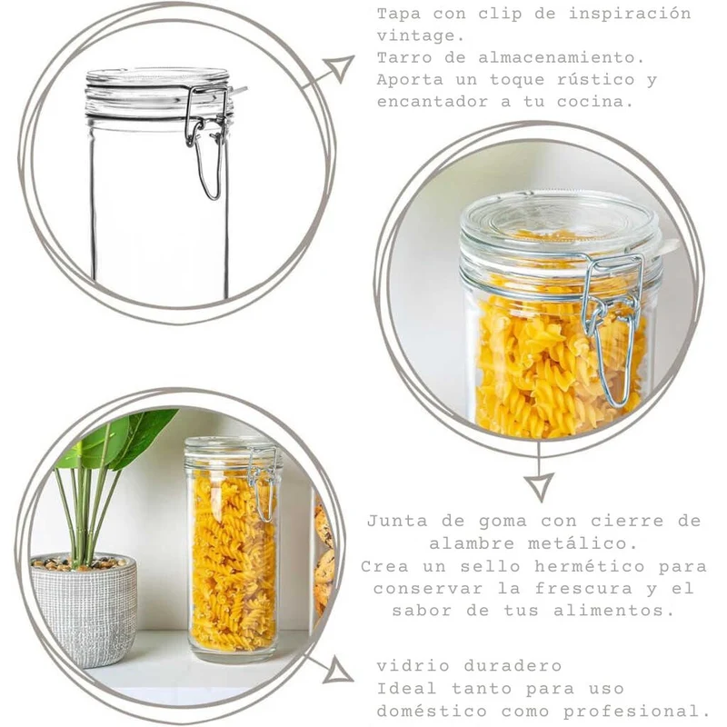 Tarro hermético de 500 a 2000 ml Fido Bormioli Rocco