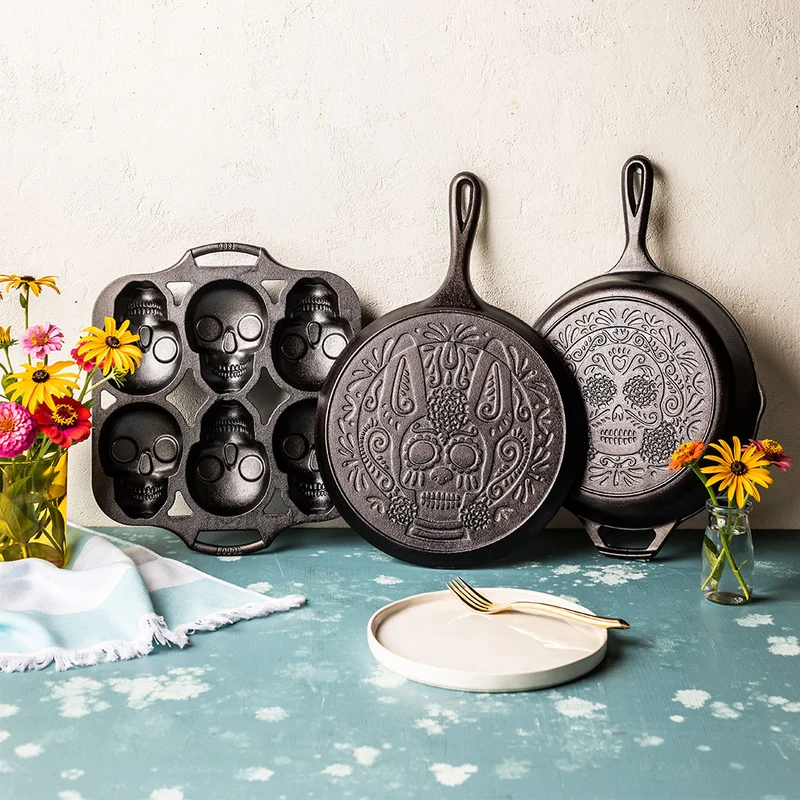 Molde de hierro para 6 mini calaveras Lodge