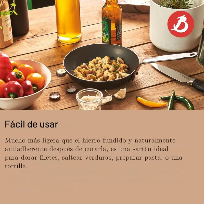 Sartén ovalada de hierro Carbone Plus De Buyer