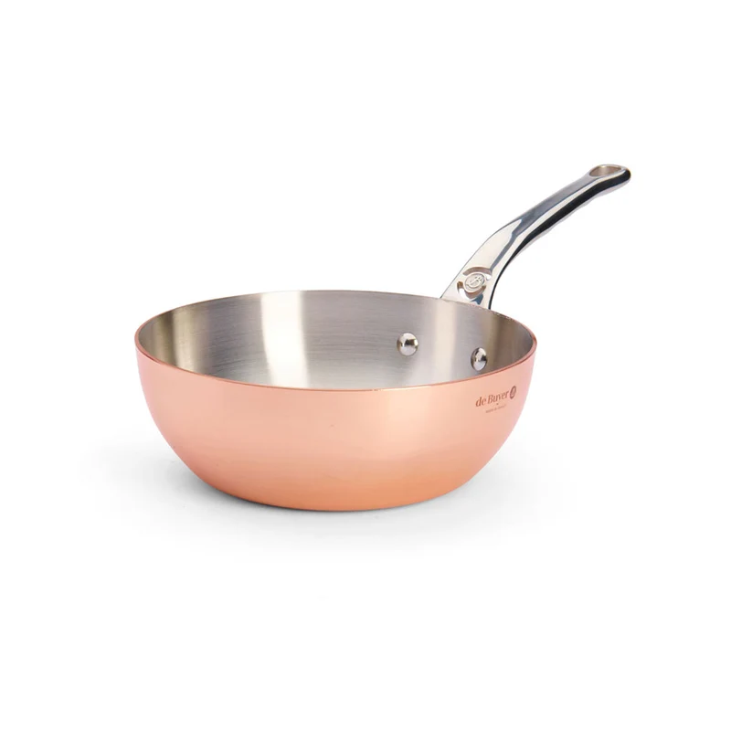 Sauté bombeada de cobre Prima Matera De Buyer (inducción)