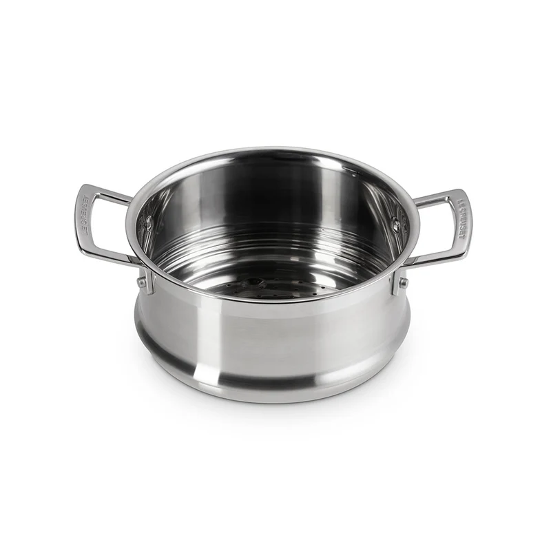 Olla con vaporera y tapa de cristal Le Creuset