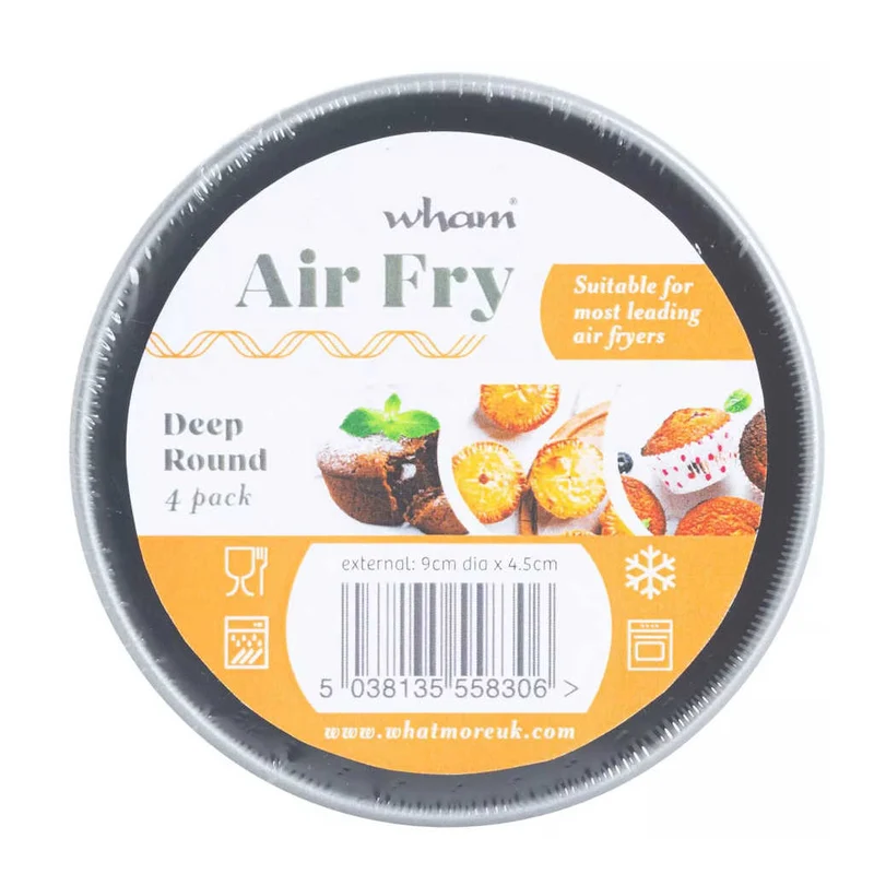 Set de 4 moldes altos individuales para freidora de aire y horno Wham® Cook