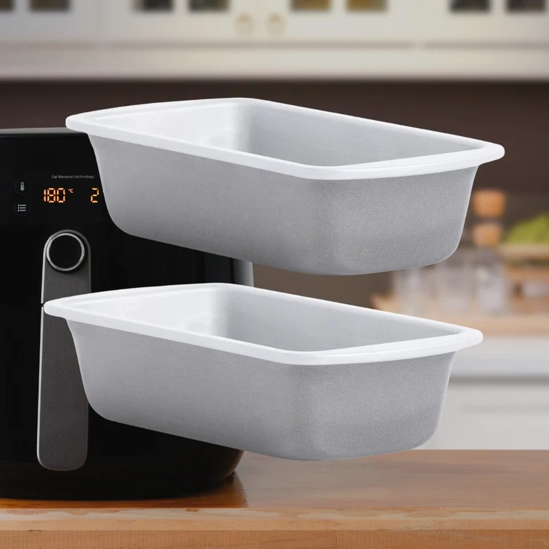 Set de 2 moldes rectangulares para freidora de aire y horno Wham® Cook