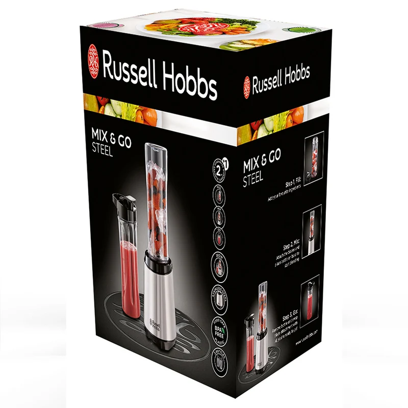 Batidora de vaso para llevar Mix&Go Russell Hobbs