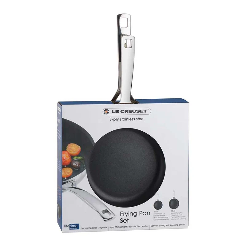 Conjunto de dos sartenes antiadherentes 3-PLY de Le creuset