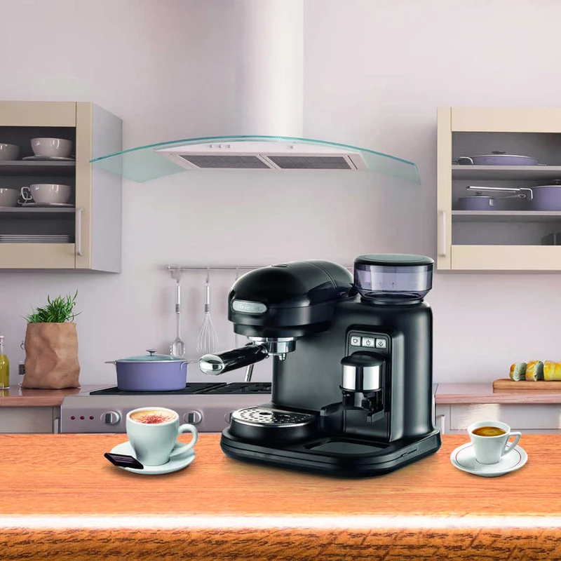 Cafetera Espresso Moderna con molinillo Ariete