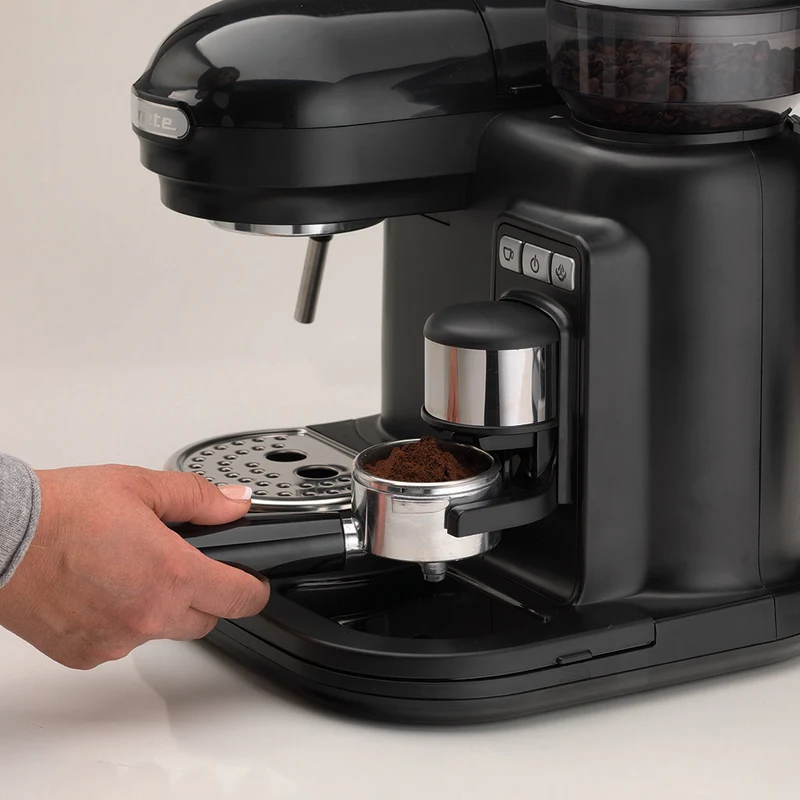 Cafetera Espresso Moderna con molinillo Ariete