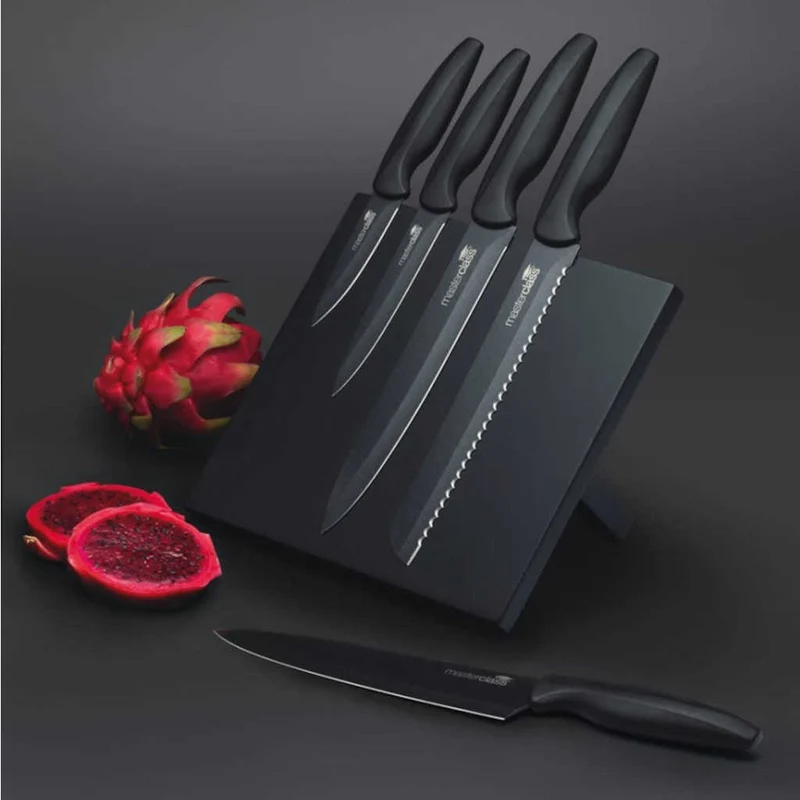 Set de 5 cuchillos con soporte imantado Agudo MasterClass KitchenCraft