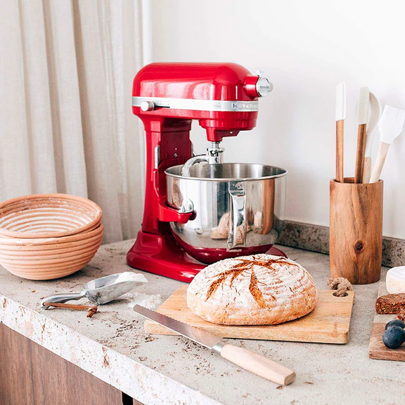Gancho amasador de acero inoxidable para robot con bol elevable KitchenAid
