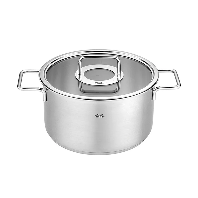 Olla de acero inoxidable con tapa de cristal Pure Fissler