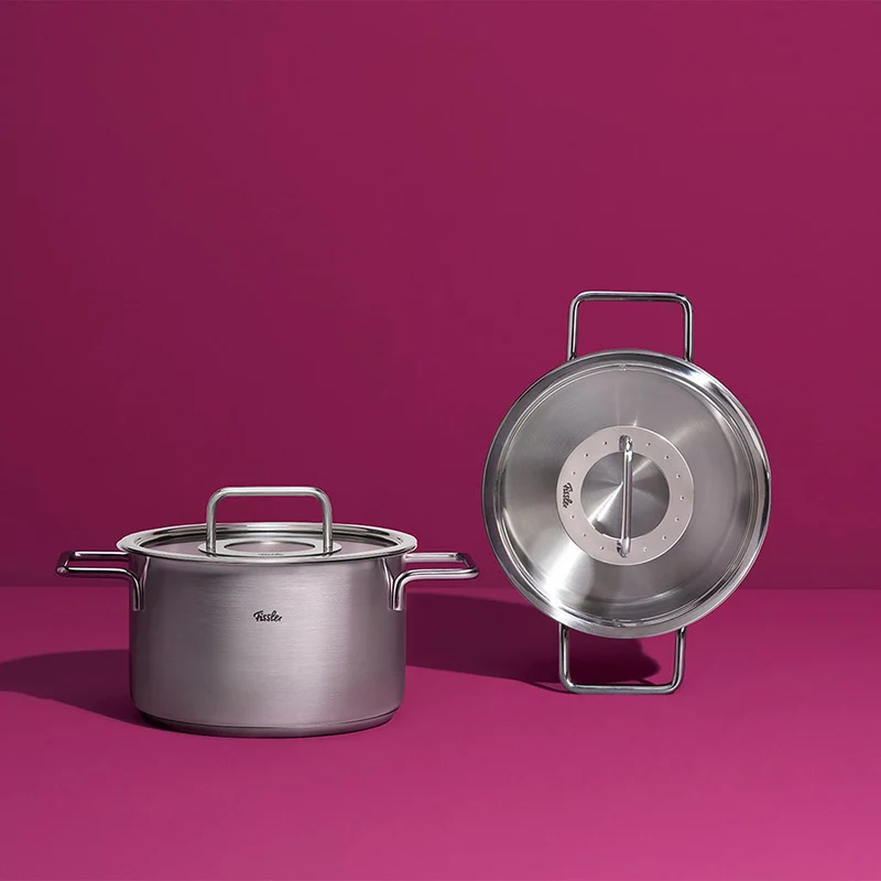 Olla de acero inoxidable con tapa de cristal Pure Fissler