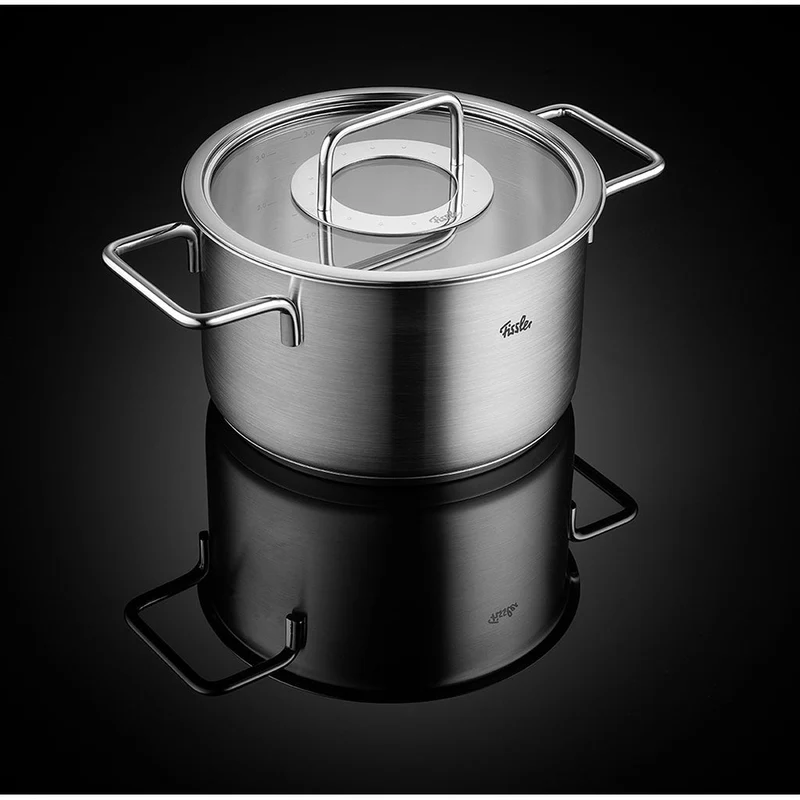 Olla de acero inoxidable con tapa de cristal Pure Fissler