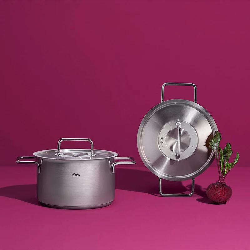 Olla con tapa de acero inoxidable Pure Fissler