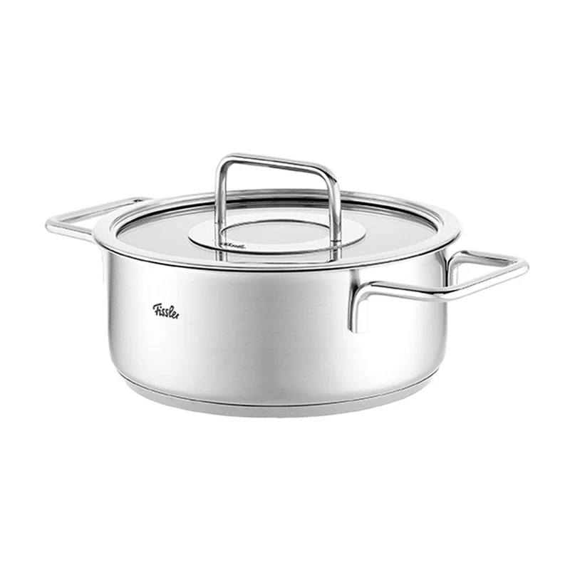 Cacerola de acero inoxidable con tapa de cristal Pure Fissler