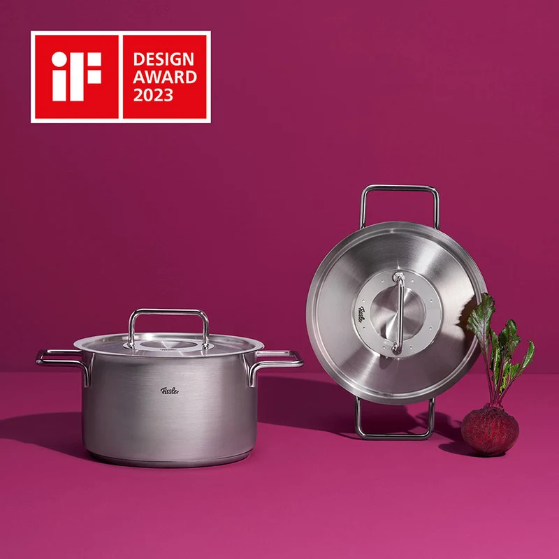 Cacerola de acero inoxidable con tapa de cristal Pure Fissler