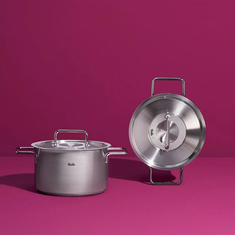 Cacerola con tapa de acero inoxidable Pure Fissler