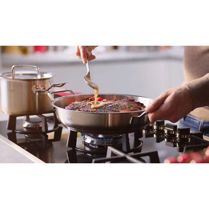 Cacerola baja 28cm de acero con tapa Original-Profi Collection® Fissler