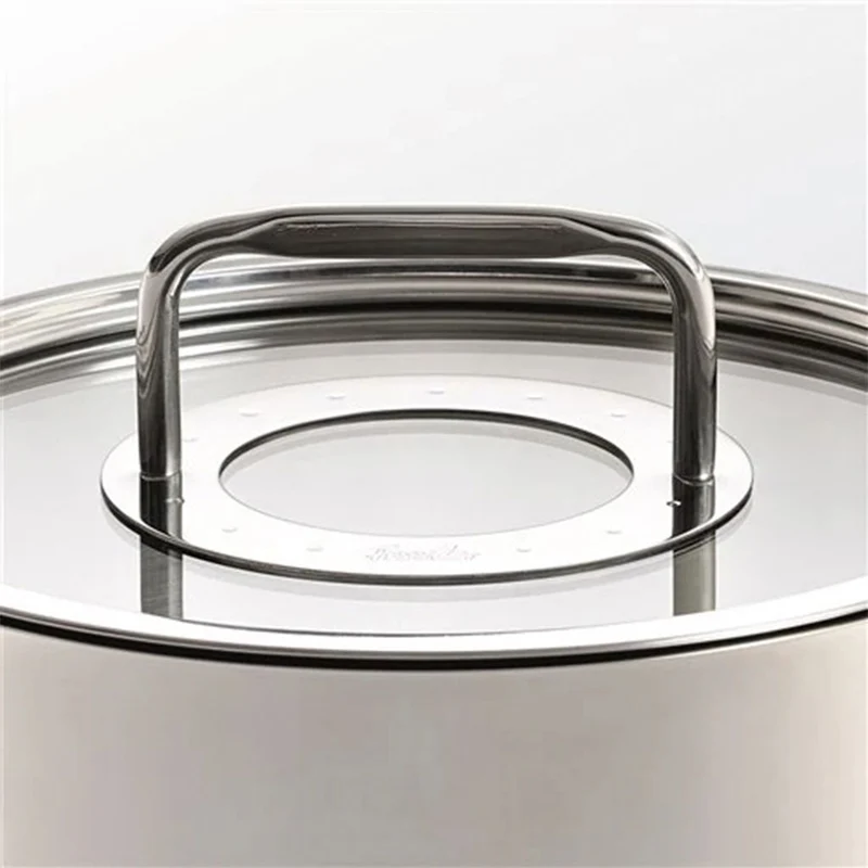 Cacerola 20cm de acero inox con tapa de cristal Bonn Fissler