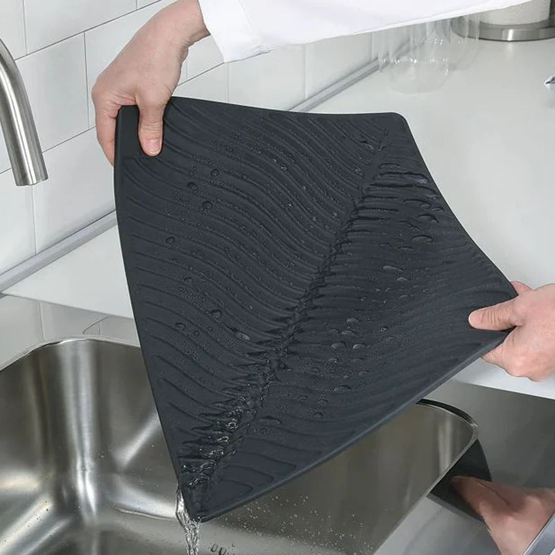 Tapete escurreplatos de silicona flexible Wave Kuchenprofi