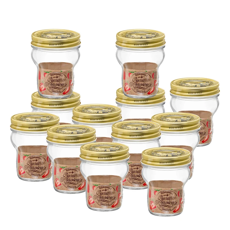 27.5 cl - Quattro Stagioni Vasetto Impilabile In Vetro - Set 12 Pz