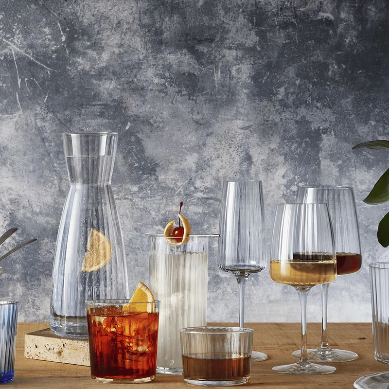 1 Litro - Exclusiva Caraffa In Vetro - Set 6 Pz