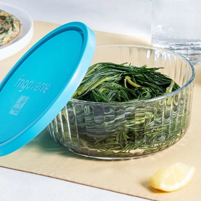 Frigoverre Brillante Set Contenitore Per Alimenti Rotondo In Vetro - Set 2 Pz