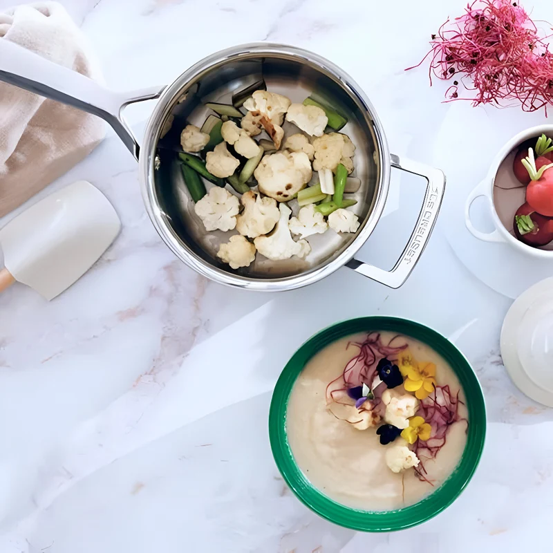 Cazo premium con tapa de Le Creuset