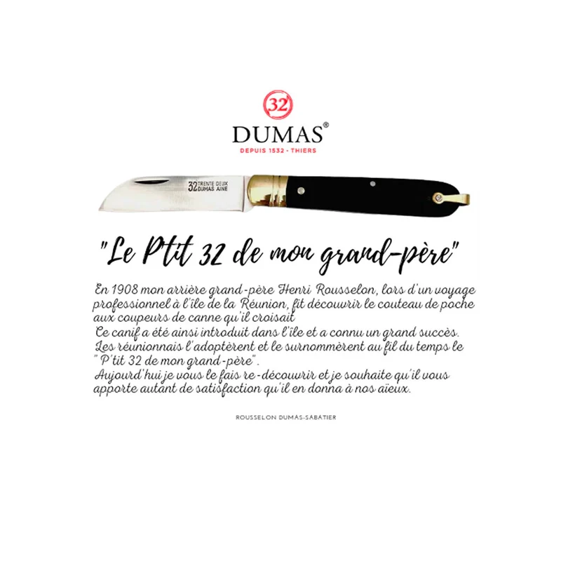 Navaja "Le Petit 32" Dumas (un cuchillo plegable con historia)