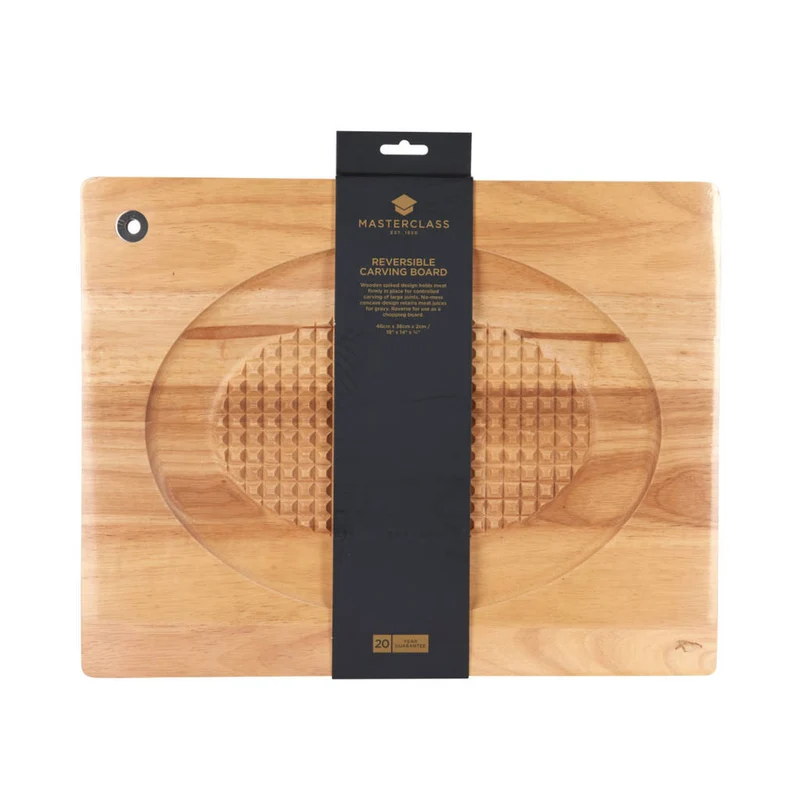 Tabla de madera reversible KitchenCraft MasterClass para carne y corte