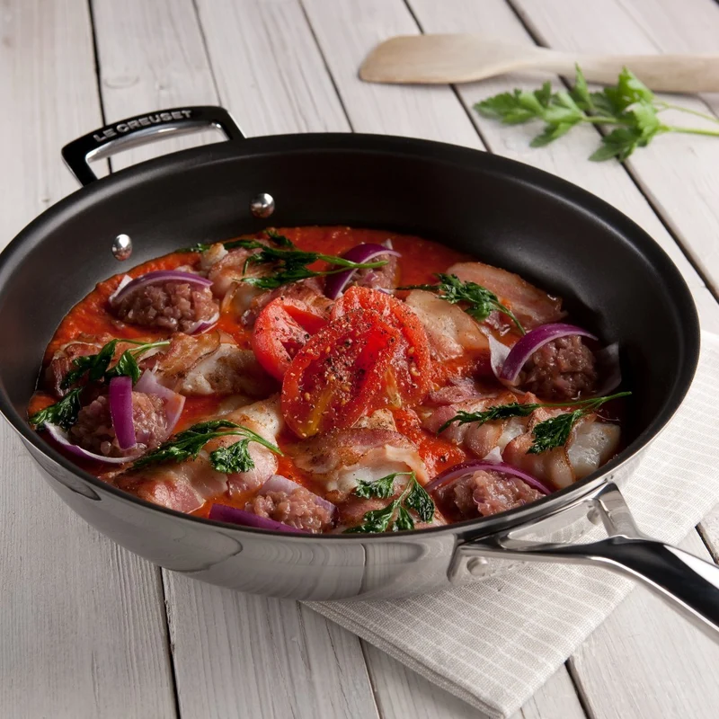 Batería de 3 piezas acero inoxidable Le Creuset