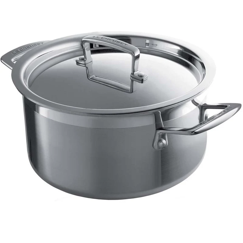 Batería de 3 piezas acero inoxidable Le Creuset