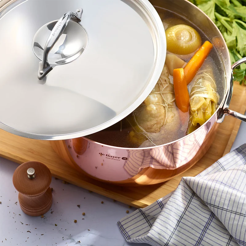 Olla de cobre Inocuivre con asas de inox De Buyer