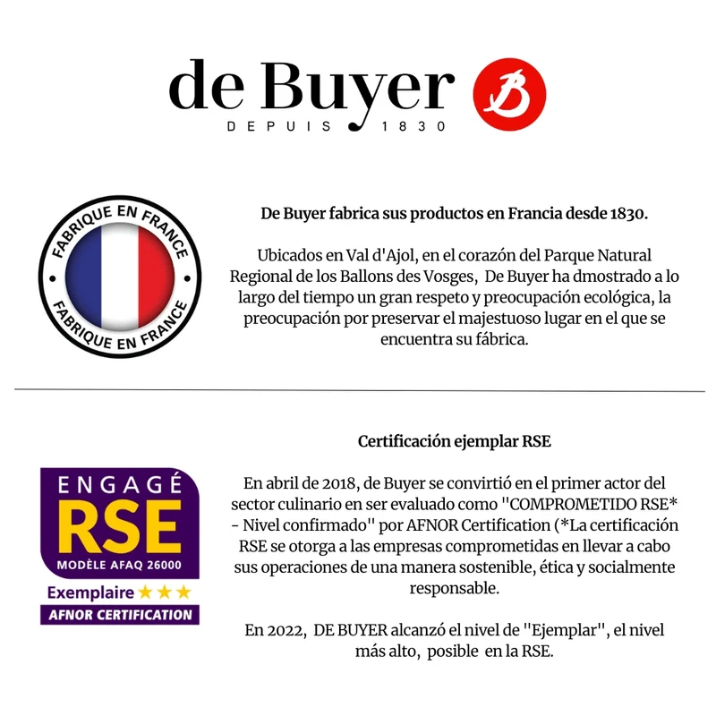Olla de cobre Inocuivre con asas de inox De Buyer