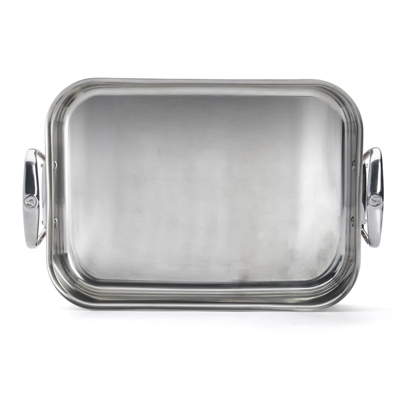 Bandeja asadora de cobre Inocuivre con asas de inox De Buyer